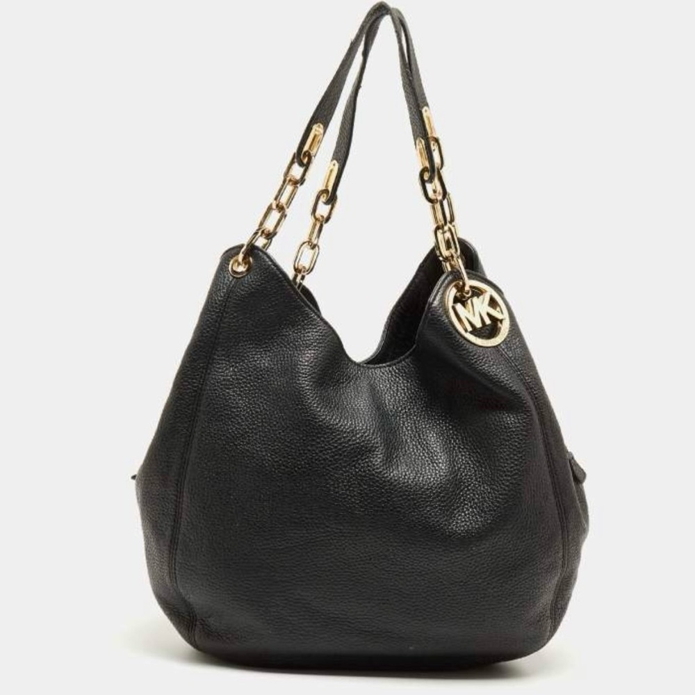 Michael Kors Black Leather Shoulder Bag - Picture 1 of 8
